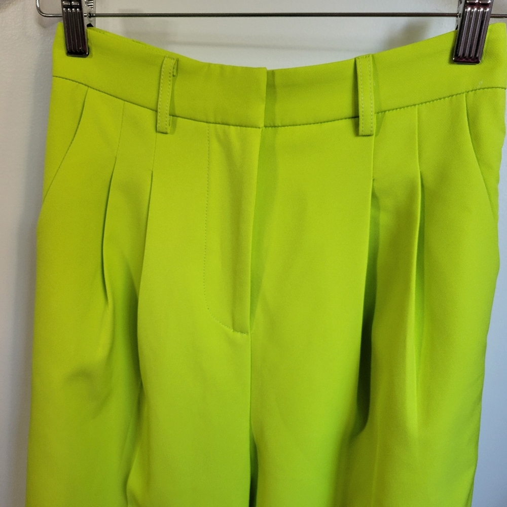 Lavish Alice Chartreuse Pants Size 2 - Picture 3 of 9